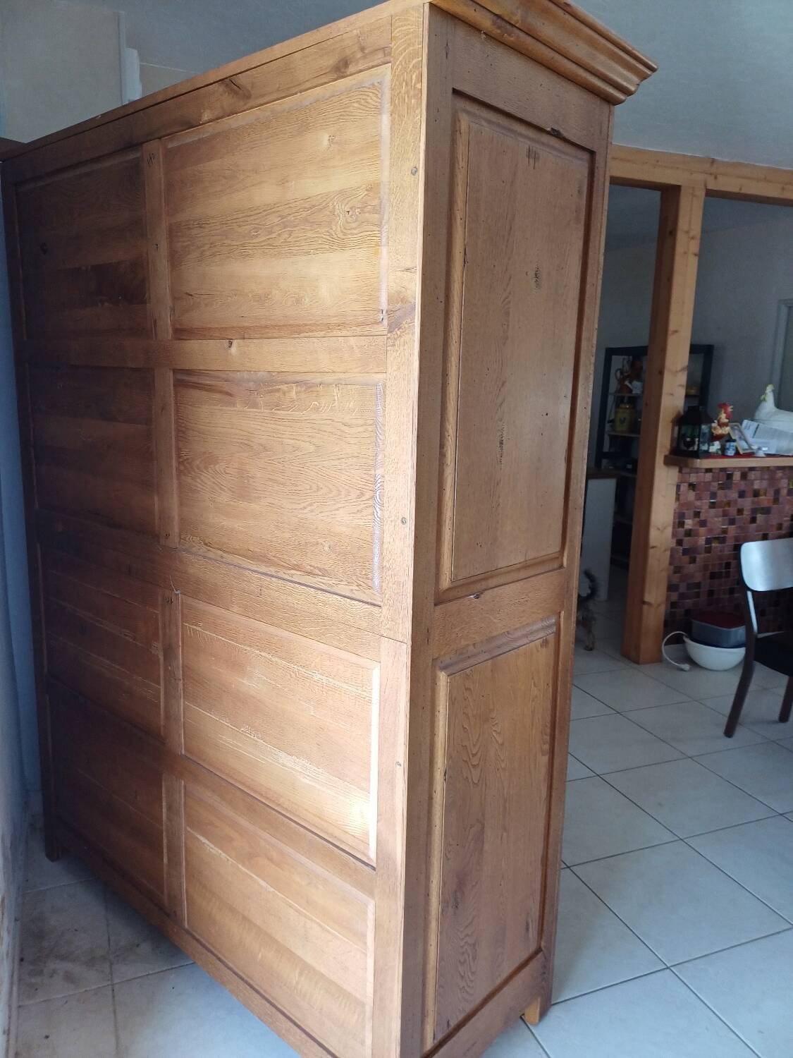 Solid oak wardrobe