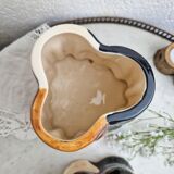 Cat cookie jar, ceramic cookie jar three vintage cats