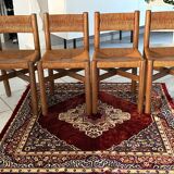 Set of 4 Méribel chairs by Charlotte Perriand 1950