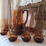 Blown glass lemonade set from the 70s