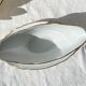J&Ciem France 1950 white gilded porcelain sauce boat with floral pattern