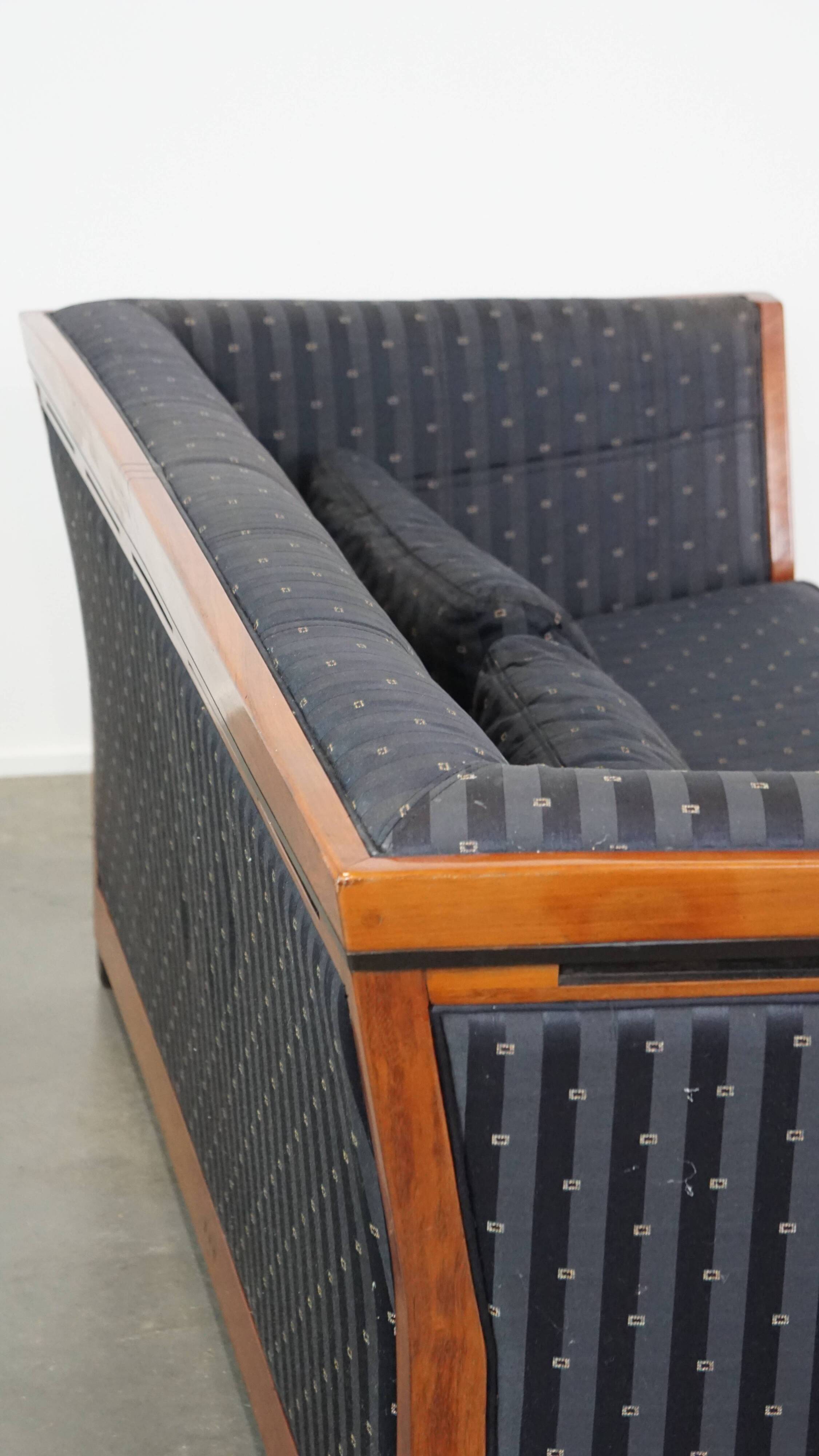Schuitema Art Deco design 2.5 seater sofa with fabric upholstery