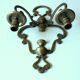 Brass wall candle stick with two arms - handmade - Vintage