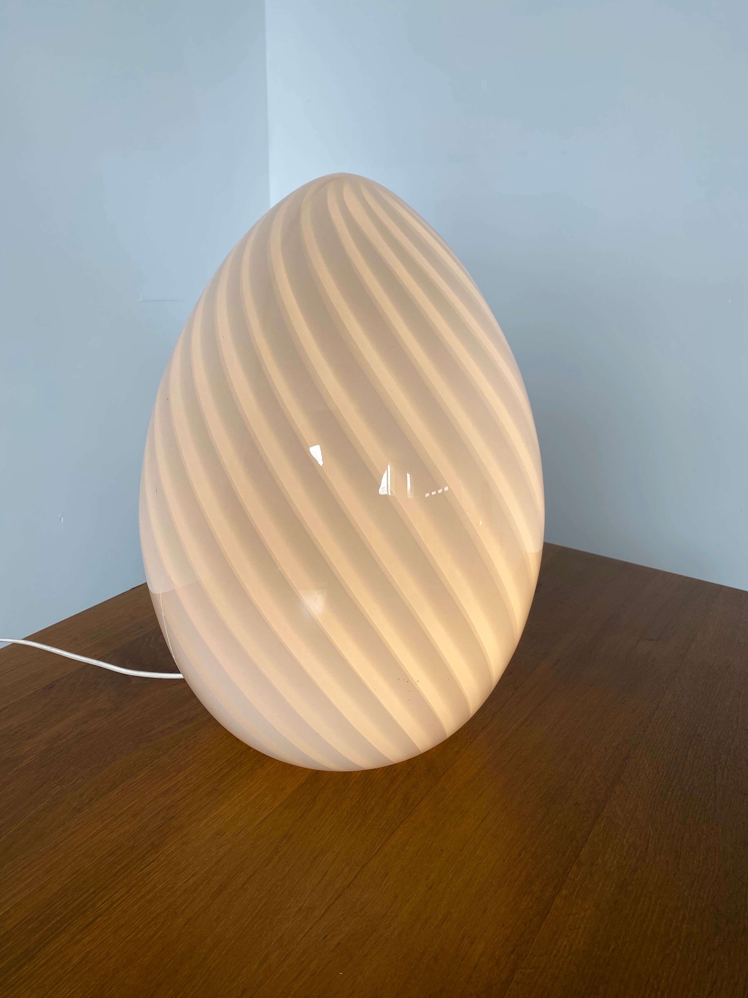 Old egg lamp glass murano vetri eggs vintage 1970