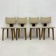 Set of 4 Dutch design by Cor Alons plywood dining chairs , 1960s