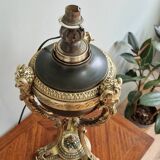 19th century Empire style gilded bronze cassolette lamp