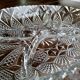 Vintage 4-compartment chiseled glass aperitif dish