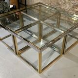 Coffee table with four nesting tables, Maison Charles, France, circa 1970.