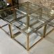Coffee table with four nesting tables, Maison Charles, France, circa 1970.