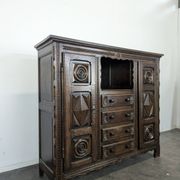 Buffet haut en chêne dans l'esprit de Dudouyt