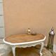 White and wooden bohemian style coffee table