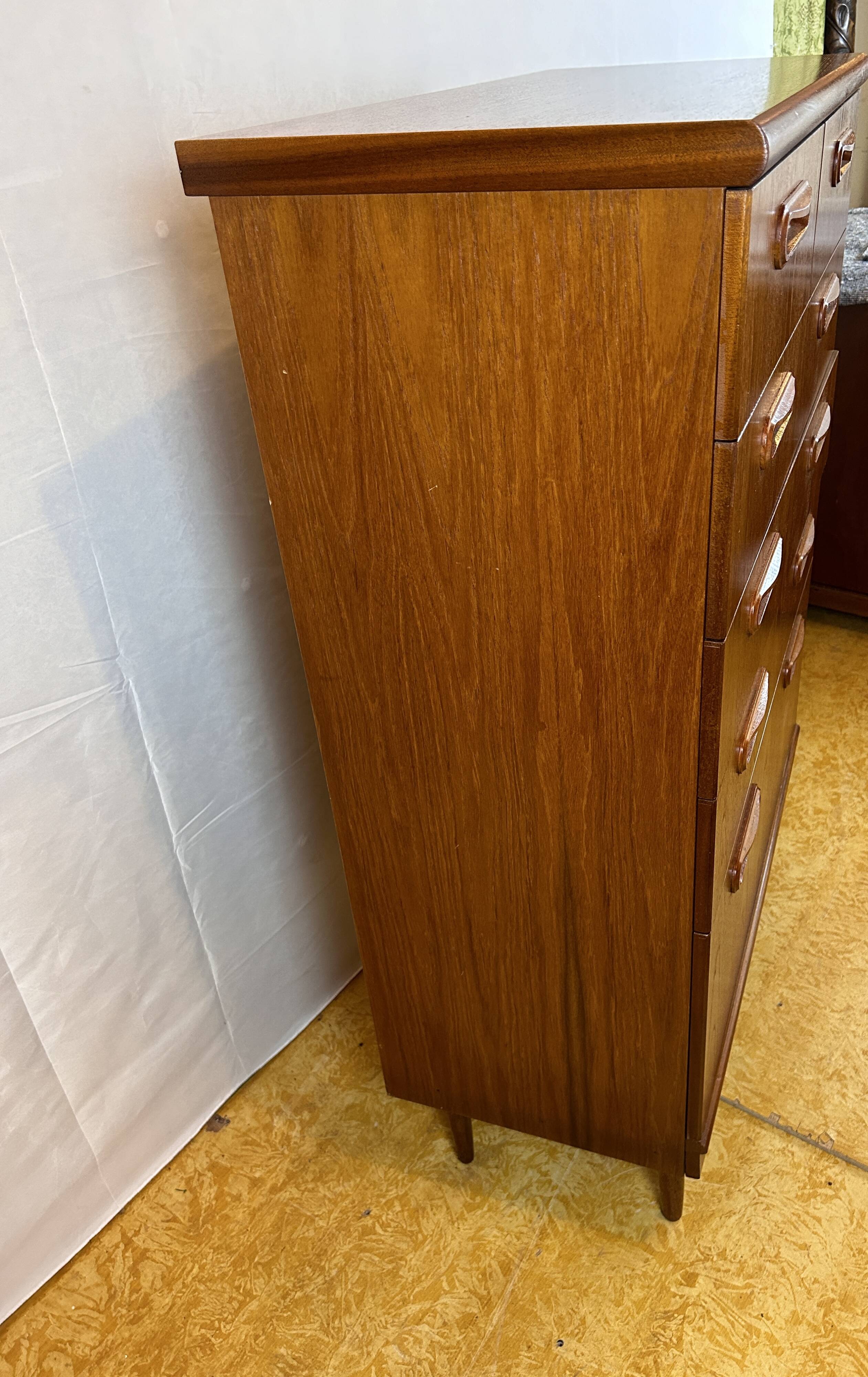 Mid Century Retro Vintage Teak Tallboy Chest of Drawers GPlan 1960