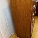 Commode haute à tiroirs rétro vintage en teck du milieu du siècle GPlan 1960