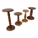 Vintage round wooden side table / guéridon / support