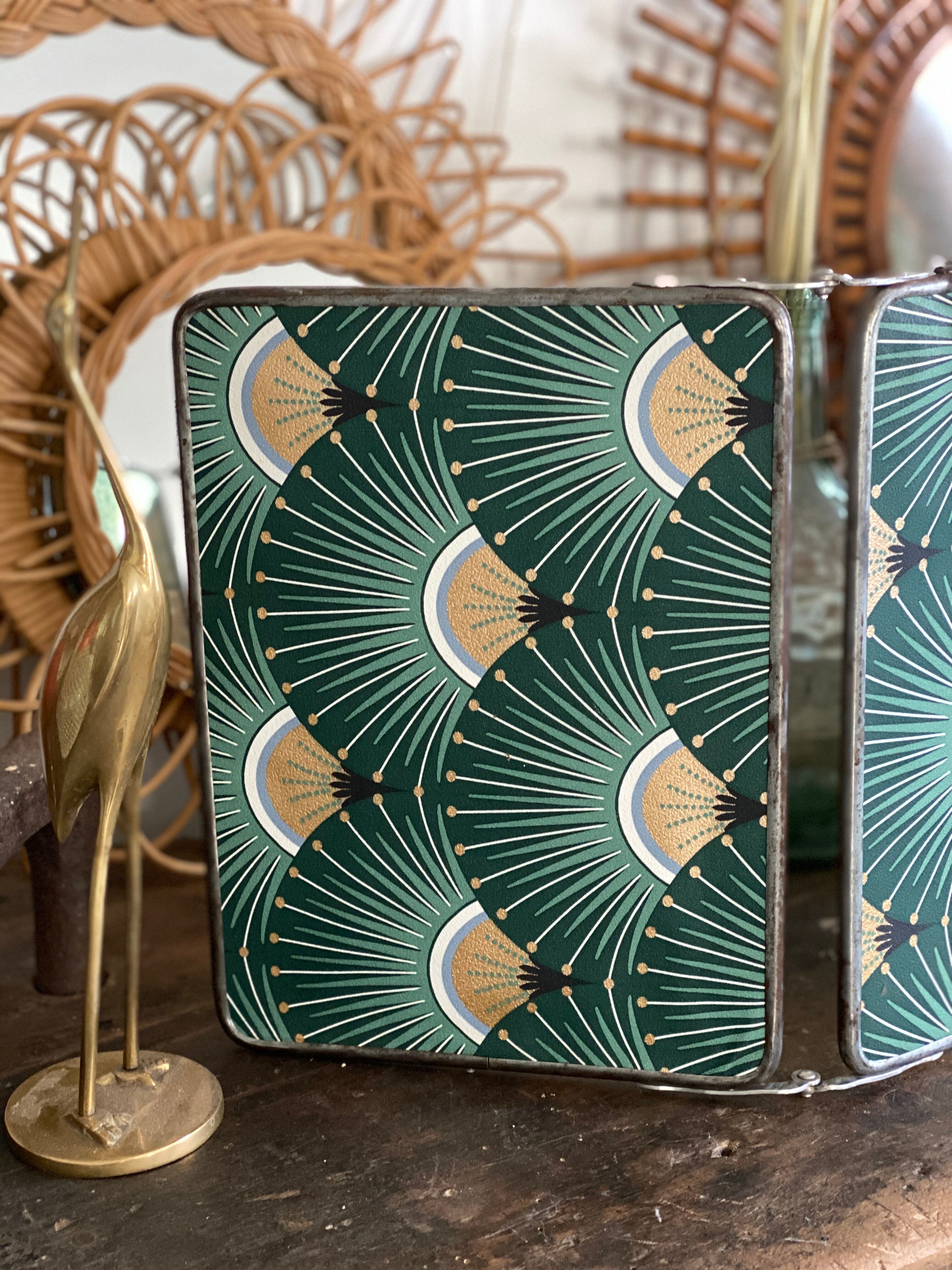 Vintage triptych barber mirror