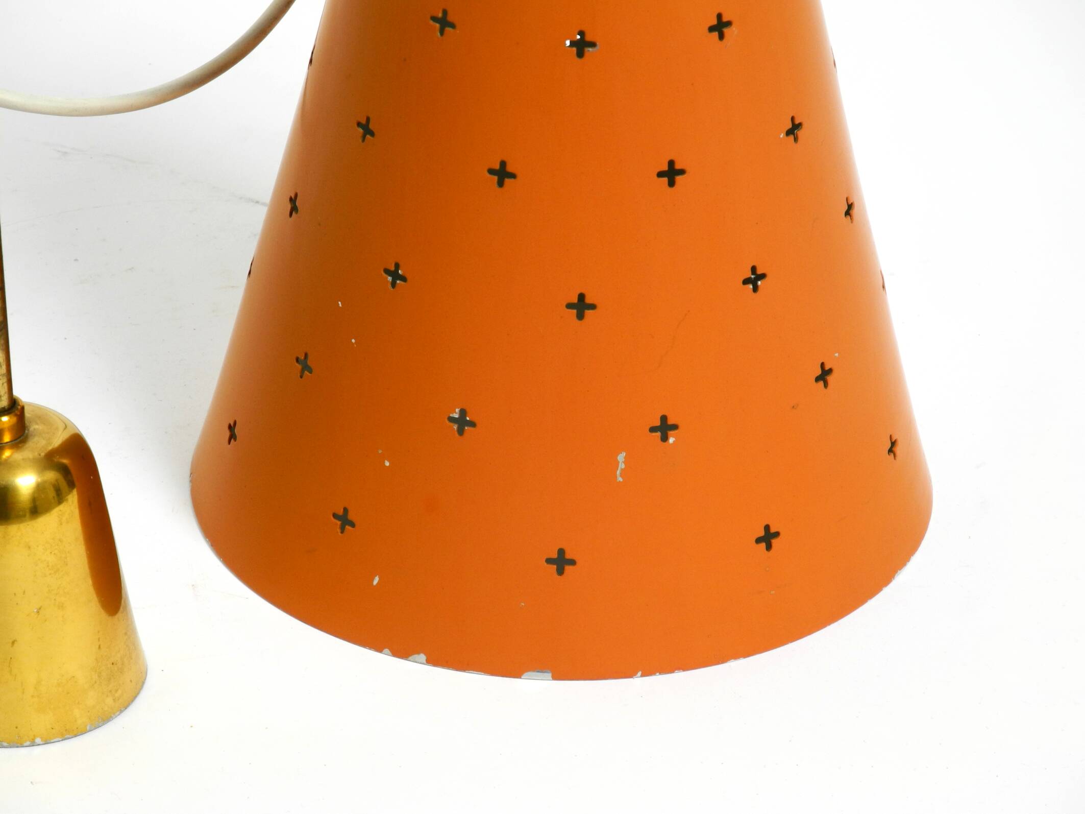 Beautiful Mid Century Modern Diabolo perforated metal sheet pendant lamp