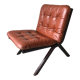 Scandinavian folding armchair in cognac leather