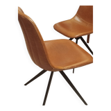 Set of 2 Vintage Faux Leather Chairs