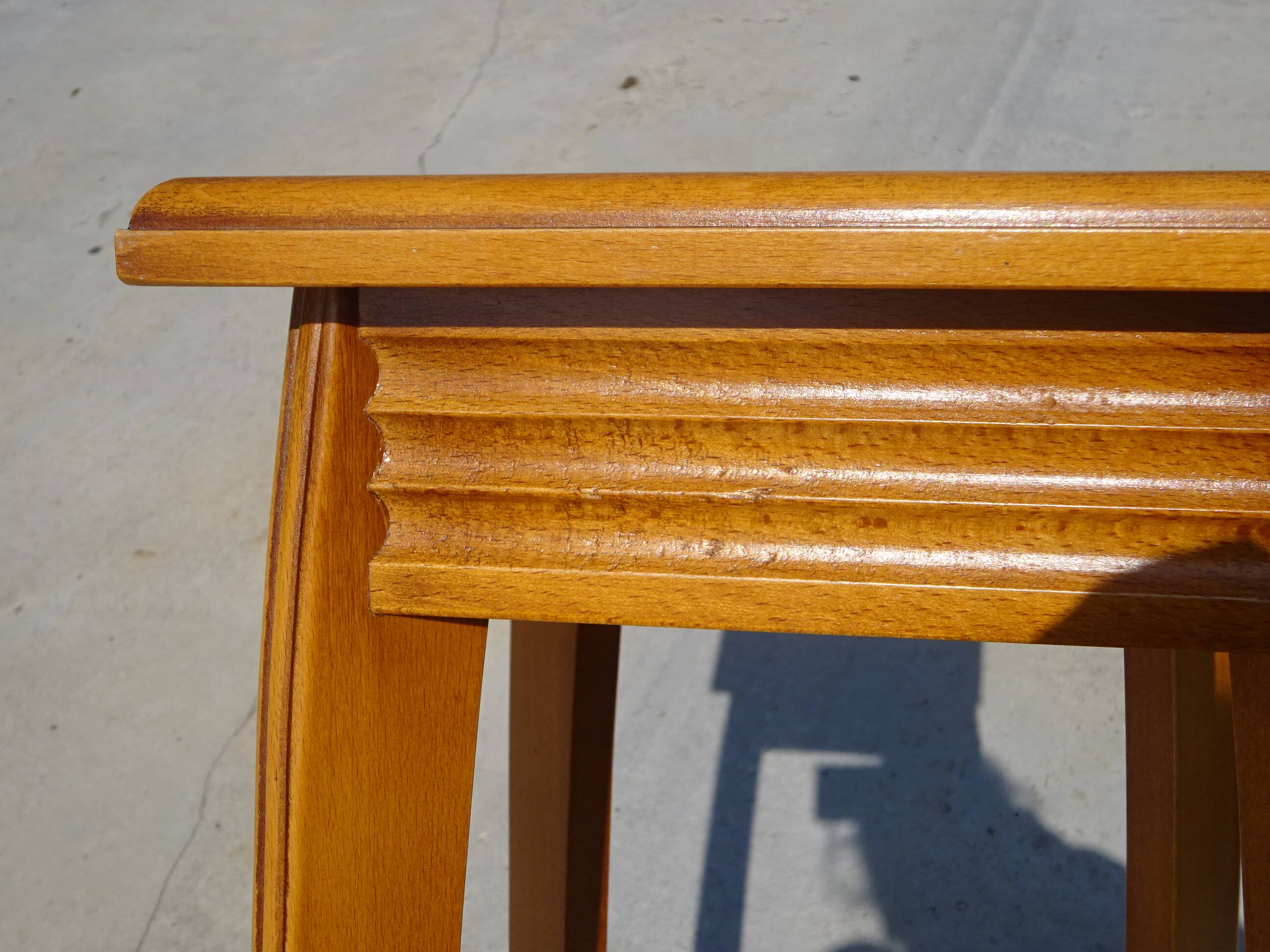 High solid wood harness, double trays