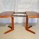 Scandinavian expandable central square table in teak