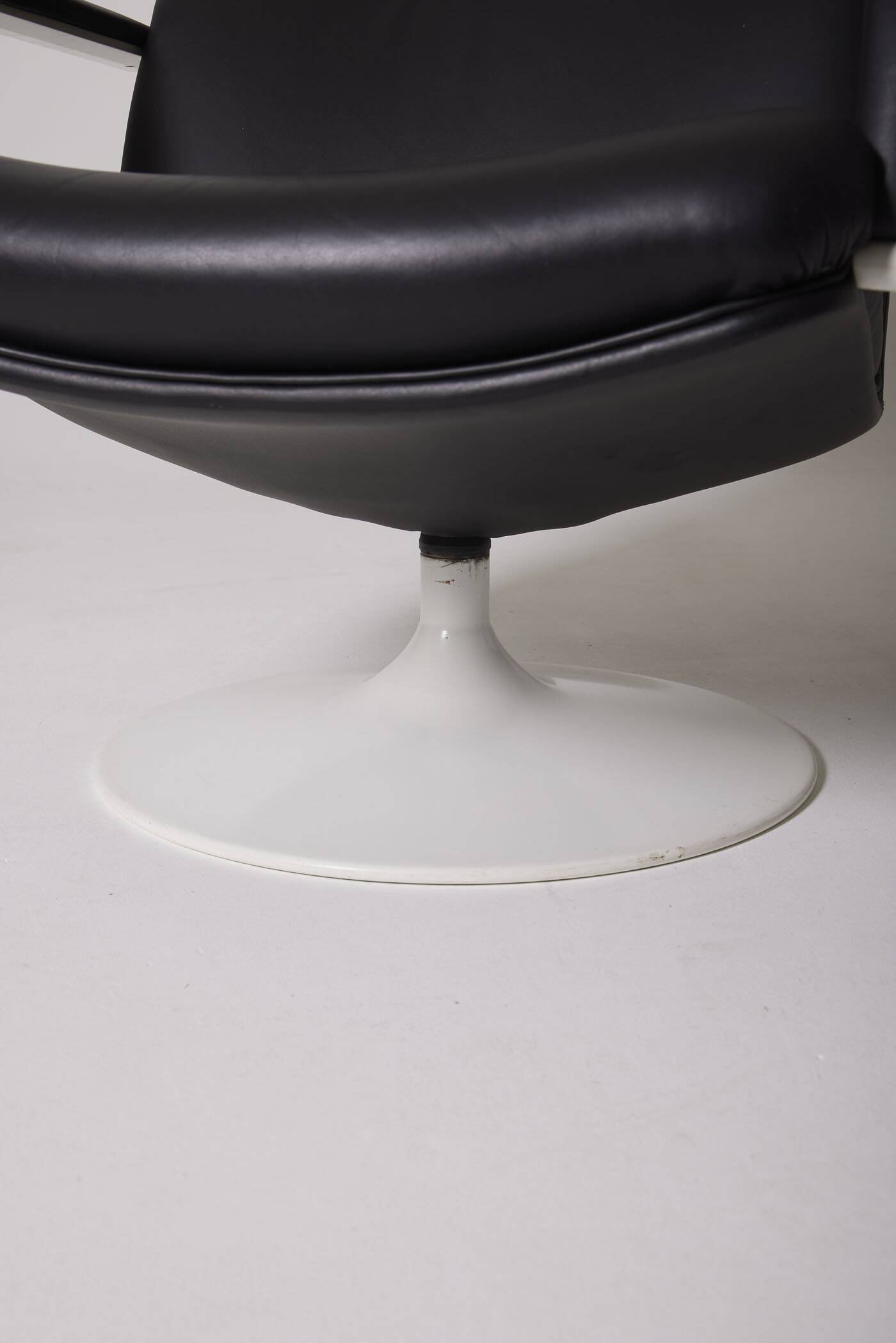 Geoffrey Harcourt black leather armchair