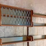 Self-supporting teak shelves ergo, vintage scandinavian 1960s