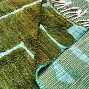Thick Berber rug in wool – Abstract forest