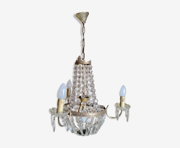 Lustre montgolfière en cristal