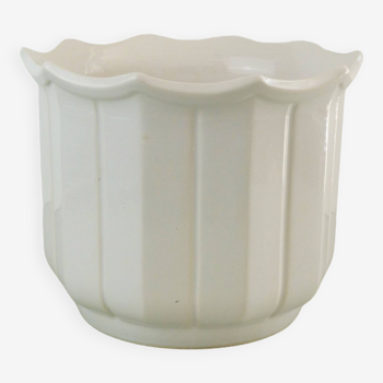Cache-pot en céramique blanche