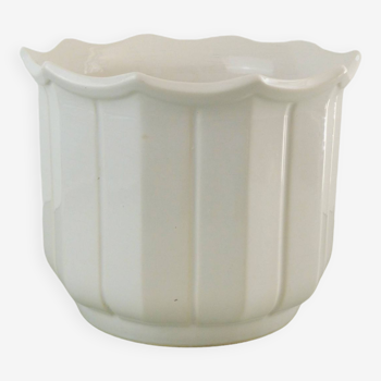 White ceramic planter