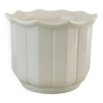 White ceramic planter