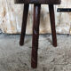 Tabouret de traite tripode bois vintage #a227
