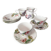 Ensemble tasses à thé & soucoupes porcelaine fine 222 FIFTH "Wild Flower"