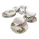 Set of fine porcelain tea cups & saucers 222 FIFTH "Wild Flower"