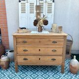 Raw oak chest of drawers