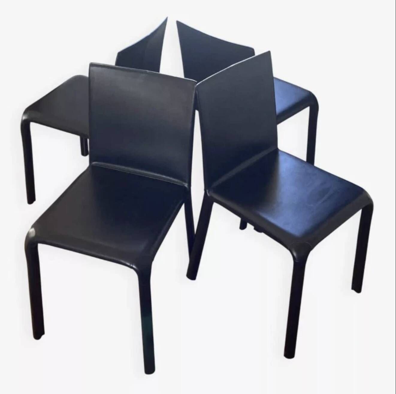 Set of 4 "Alice" Chairs by Bontempi Casa – Leather & Italian Design