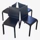 Set of 4 "Alice" Chairs by Bontempi Casa – Leather & Italian Design