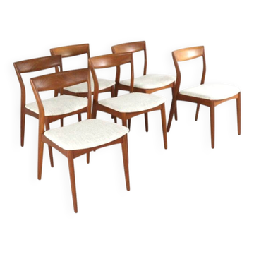 Ensemble de 6 chaises de salle à manger R. Borregaard pour Viborg - nouvelle tapisserie