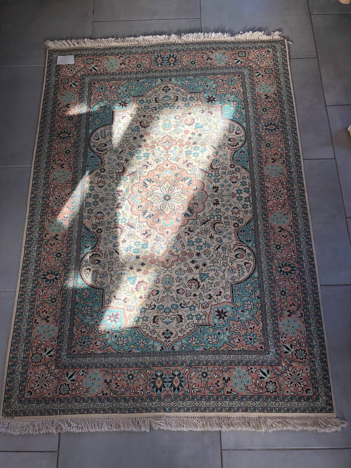 Silk and cashmere rug