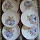 6 antique flat plates in majolica + dish