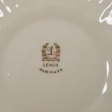 Vintage porcelain dish Lenox USA aperitif or entremets leaves in slight relief