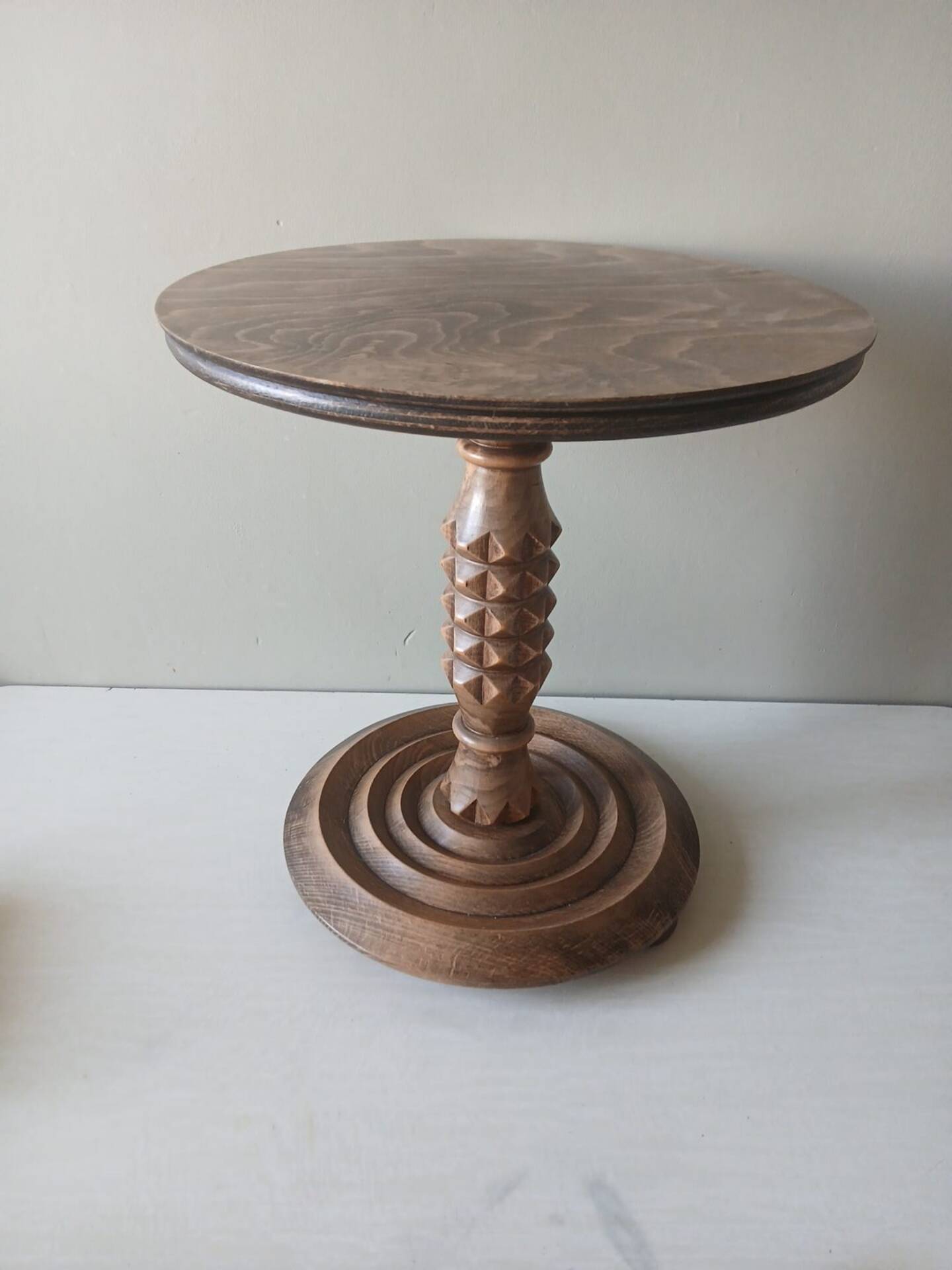 Rare oak guéridon by Charles Dudouyt – French Modernist, c.