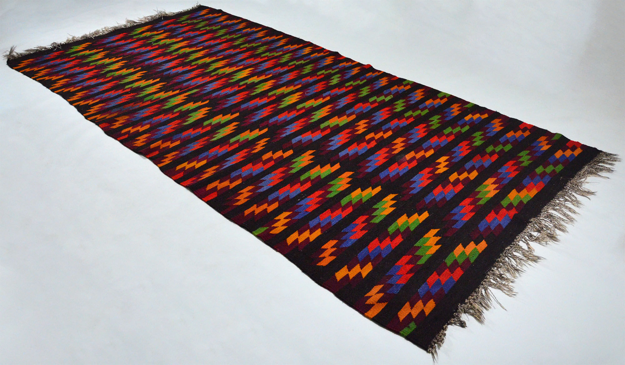 Anatolian handmade kilim rug 371 cm x 182 cm