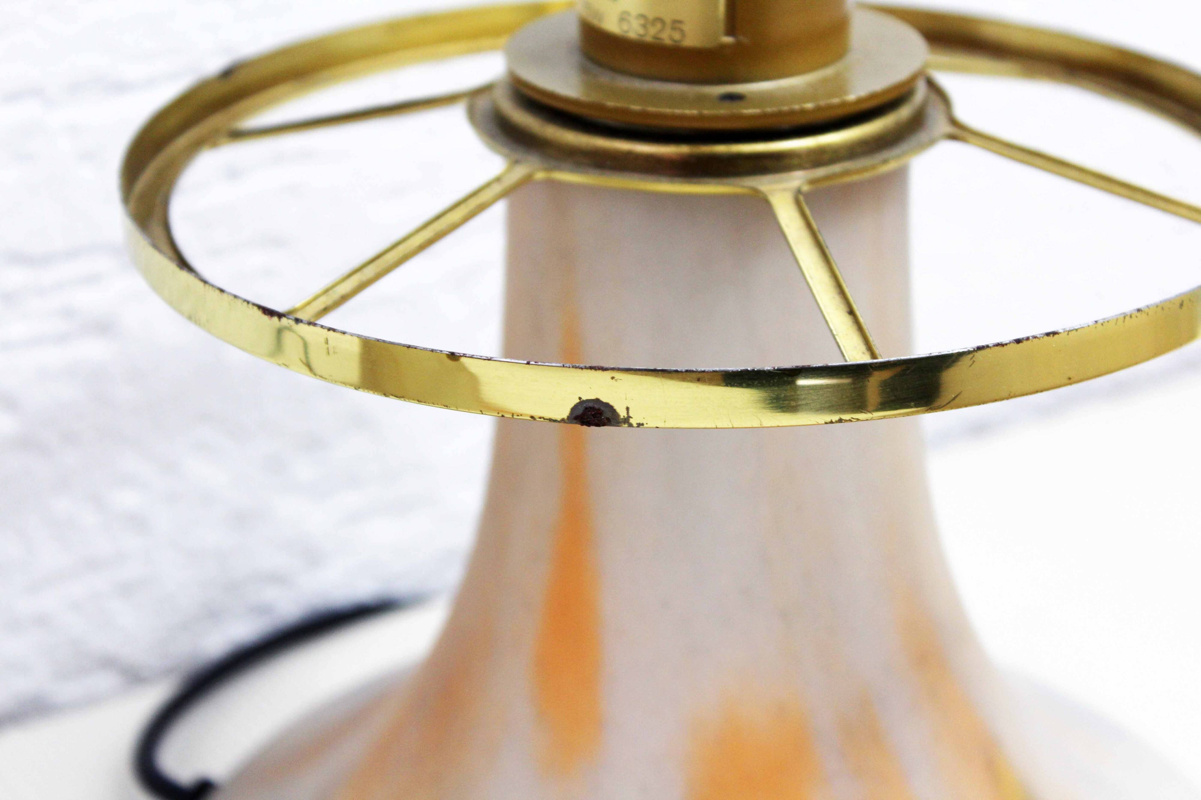 Pair of limburg glass paste lamps 1970