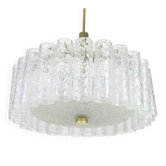 Superb glass tube chandelier from Murano by Doria, Germany, 1970s.