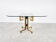 Table à manger en laiton géométrique, années 1970