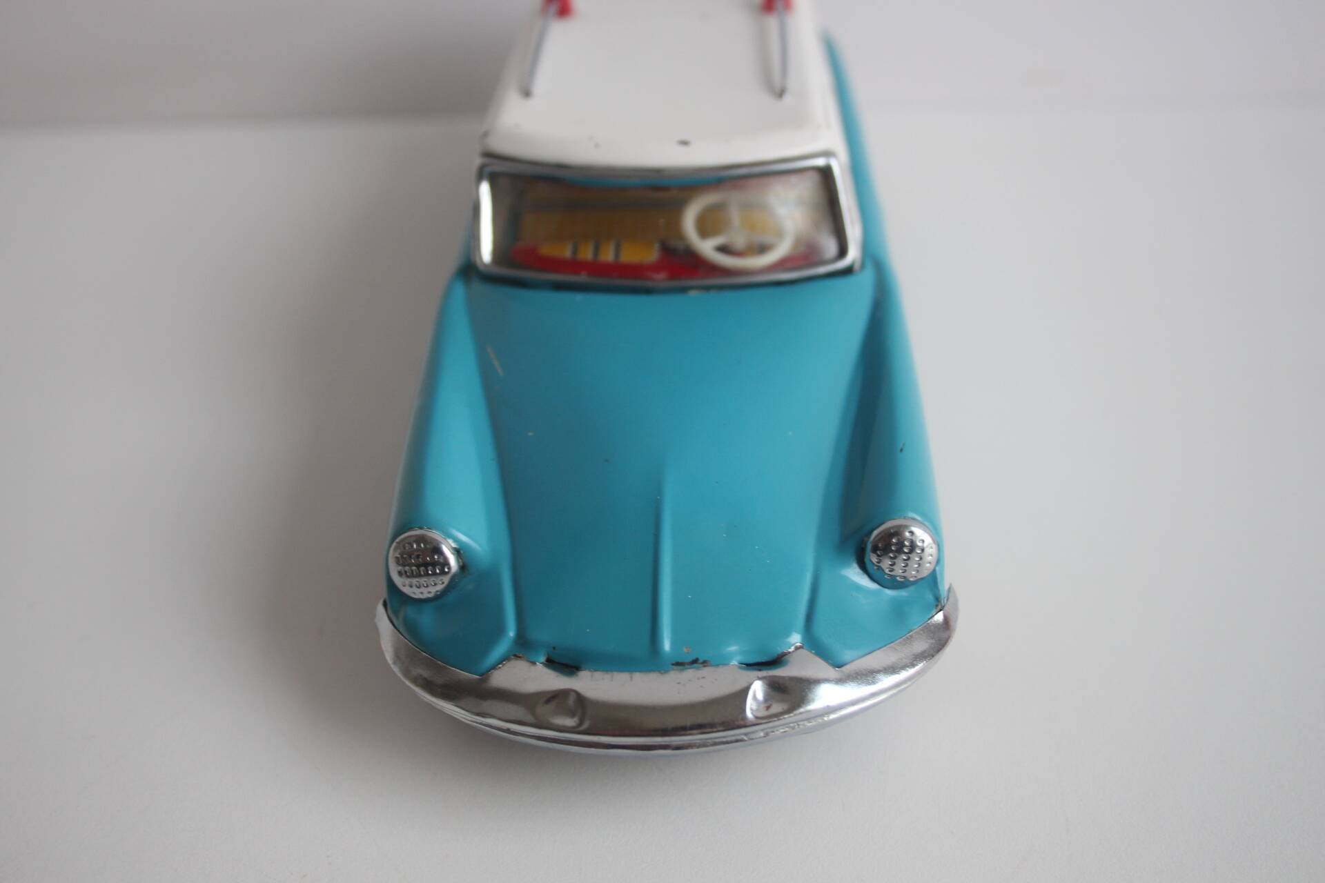 Vintage tin model car, Citroën DS station wagon, 1960s.