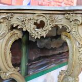Console Louis XV en bois naturel XIXème