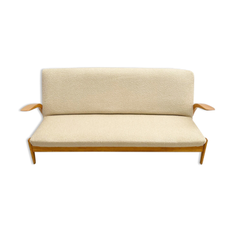 Dutch Mid Century Wooden Sofa