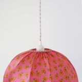 Printed textile suspension, dome shape with fringes